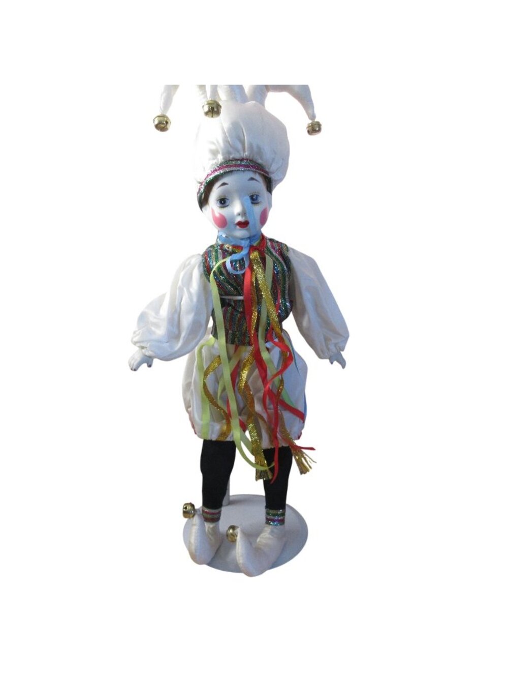 Vintage Greek / Gypsy Inspired Porcelain 18" Jester Clown Doll